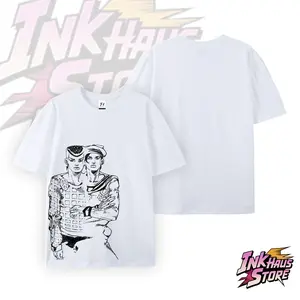 Josuke Higashikata and his Stand, "Soft & Wet."--Short-sleeved cotton unisex casual T-shirt