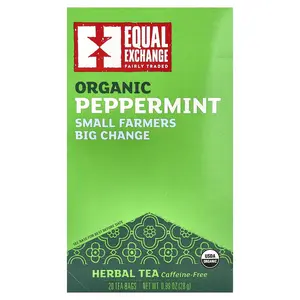 Equal Exchange Herbal Tea, Organic Peppermint, Caffeine Free, 20 Tea Bags, 0.99 oz (28 g)