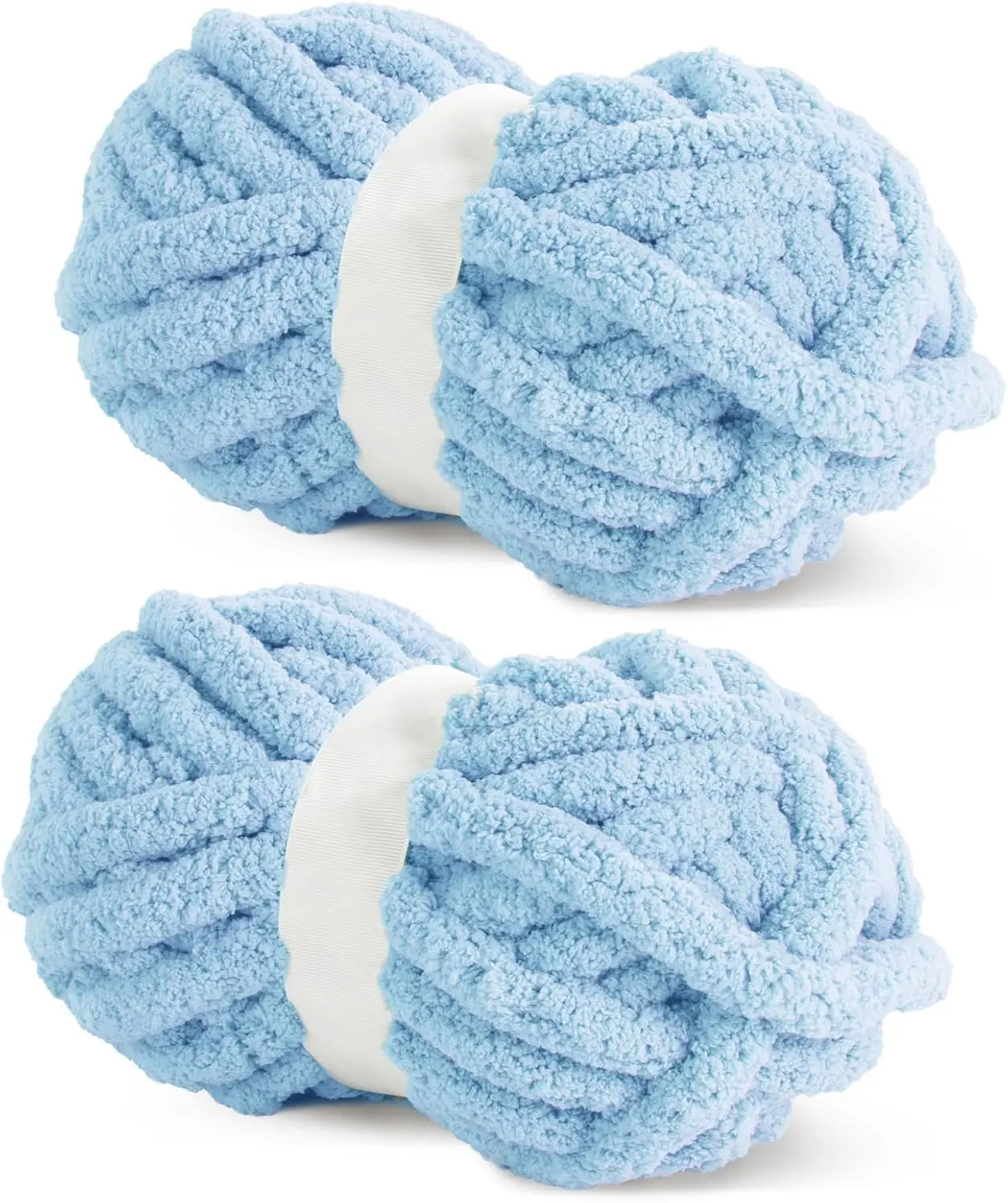 HOMBYS 2 Jumbo Pack Chunky Yarn for Hand Knitting– Super Thick Chenille Chunky Yarn for Crocheting，DIY Crafts-Extra Soft Bulky Fluffy (27yds,8 oz Each Skein)