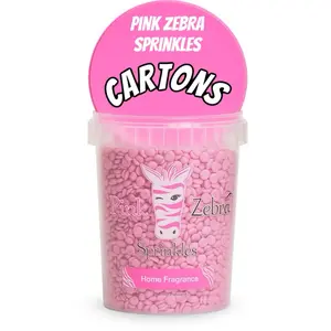 Pink Zebra Sprinkles - 16 oz Carton of Soy Wax Melts - up to 384 hours of Fragrance - Eco-Friendly, Customizable Fragrance, Non-Toxic, Safe for Home Use