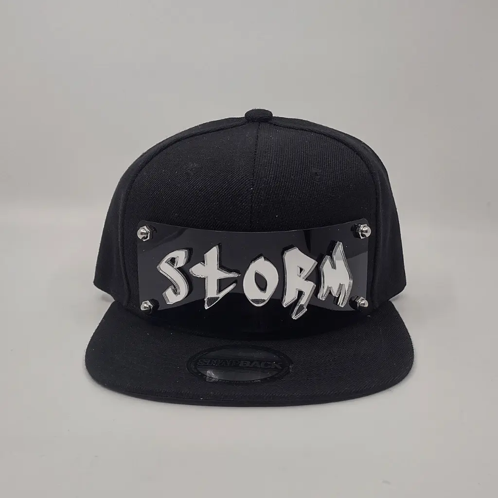 Black Custom Snapback Hat – Personalized Laser Cut Name Design, Adjustable Flat Brim Baseball Cap, Custom Hat for Men & Women, Made to Order Gift, Urban Streetwear Accessory, Hip Hop Style, Unique Fashion Statement, Custom Logo Hat, One-of-a-Kind Headwear