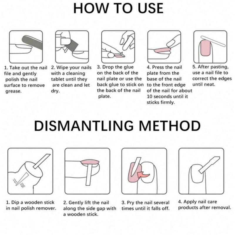 Almond Shaped Fake Nail, 120pcs/set French Press on Nails, White French Tip Base, Colorblock Acrylic Nails Kit, DIY Nail Art Kit for Women & Girls, Nail Extensions