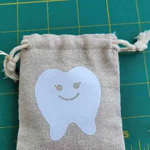 Tooth Fairy Bag with Glass Vial