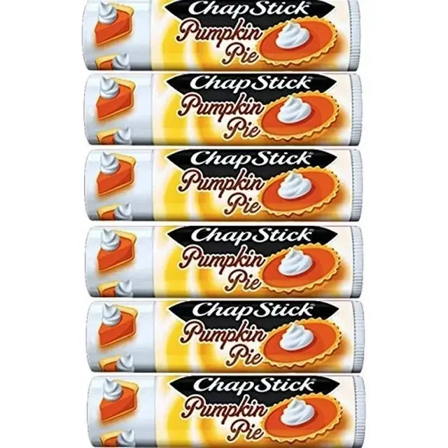 6 PACK ChapStick Lip Balm, Pumpkin Pie – Sweet, Creamy & Spicy Moisturizer for Dry Lips, 0.15 Oz