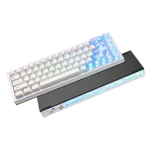 YUNZII AL65 Wireless Mechanical Keyboard, Full Aluminum CNC, Support QMK/VIA Software Gasket Structure, 60% Hot Swappable with RGB Backlit BT/2.4G/USB-C for Mac/Windows