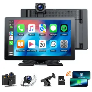 【Valentines】VOLAM 9-Inch CarPlay Screen, Supports Wireless Apple CarPlay & Android Auto, SupportsAirPlayand Android Cast Screen Mirroring for Popular Media Viewing, Ideal for Older Car Upgrades and In-Car Entertainment