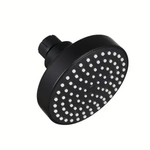 1-Piece Black High-Pressure Shower Head​ – Adjustable Spray Modes with Durable ABS Plastic and Silicone Nozzles