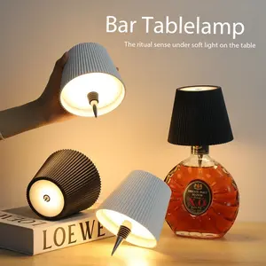 Wireless Bottle Light Cover with LED, Adjustable Brightness, Rechargeable, Modern Touch Lamp, Home Bar Club Decor, Durable Plastic Metal