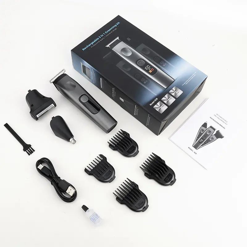 Three-in-One Men's Electric Beard Trimmer, Hair Clipper, Shaver & Razor for Face, Hair & Body, Cordless