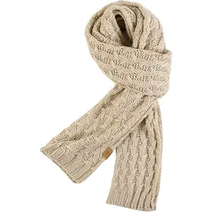 Women's Ribbed Knit Scarf Winter Warm Long Big Wrap Cashmere  Thick Large Chunky Scarf for Women
