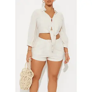 Chasity Linen Shorts Set