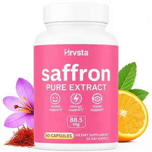Hrvsta Saffron Supplements | 3 Month Supply | Pure 88.5mg Saffron Extract for Women & Men | Mood, Energy & Vision Support | Vegan, Non-GMO | 90 Capsules