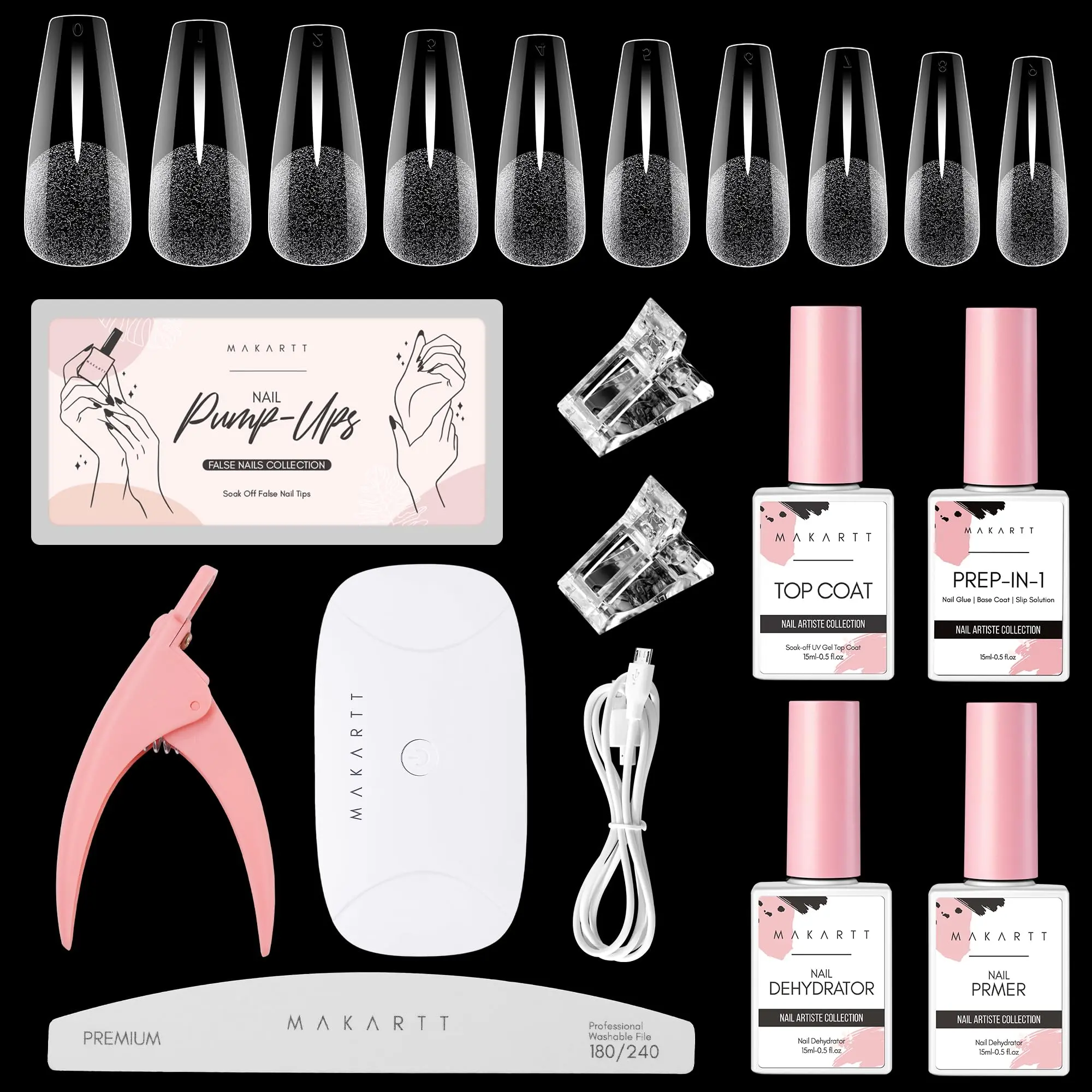 【Beginner Friendly】Makartt Gel Top Coat - 2 PCS No Wipe High Glossy Shine Finish Long Lasting 10ML Clear Soak Off UV Nail Lamp Salon Quality Art Design for Home Use Beauty Gift - French