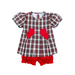 Ferris Plaid Isabella Bloomer Set - Sweet Girls 2Pc Holiday Outfit