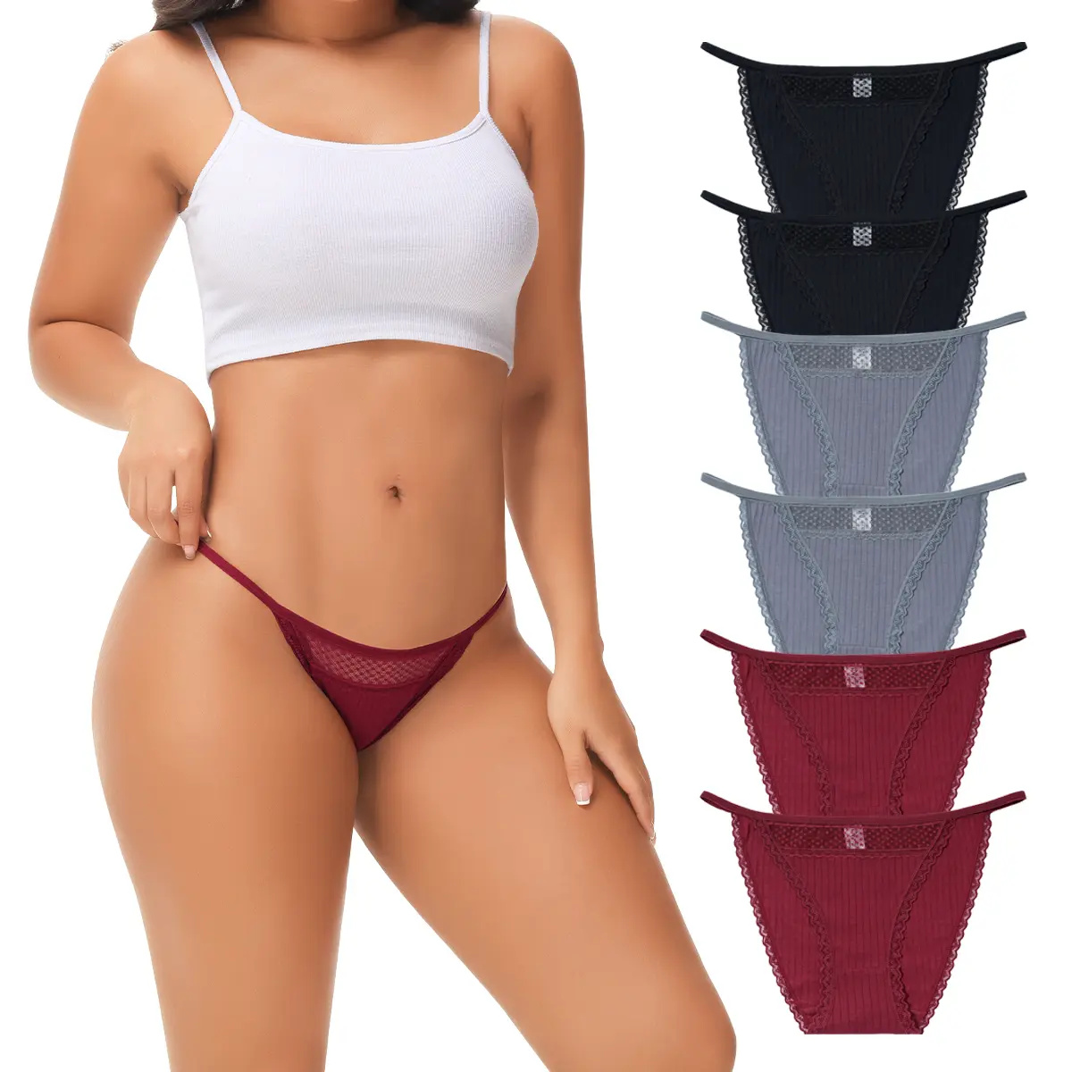 cotton sexy lingerie FINETOO Cotton Underwear for Women Sexy Low Rise Ribbed Hipster Breathable  Soft Womens Bikini Girls Panties Cheeky S-3XL (S) at Amazon Women's  Clothing store main image 0