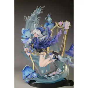 31cm Game Focalors Furina Genshin Impact Cosplay Q Version PVC Figure Model Statue Toys Desktop Ornament Xmas Birthday Gift