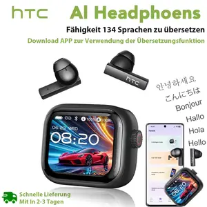HTC NE40 Bluetooth 6.0 Headset, LED Display, High Frame Rate, Waterproof Wireless Headphones, App Support, In-Ear Headphones