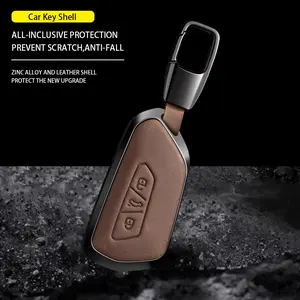 For Volkswagen Key Fob Cover Leather Car Golf 8 ID4 Seat Leon MK 4 Skoda Octavia Key Case as a holiday gift summervibes