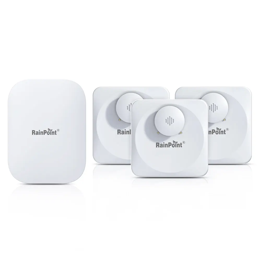 RAINPOINT Wi-Fi Water Leak Detector (3 Pack + Hub) – Smart Leak Sensor with App Alerts & Siren Alarm