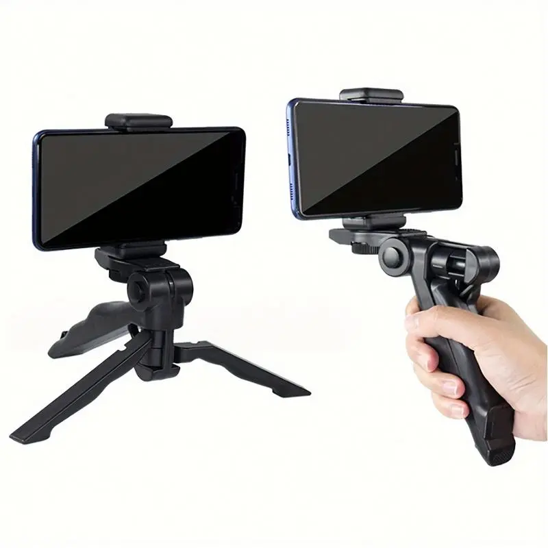 Portable 360° Rotating Anti Shake Tripod Stabilizer Camera Stand, Handheld Mobile Phone Selfie Stick, Suitable for Indoor/Outdoor Broadcasting & Photography, Smartphone Selfie Stick, Portable Selfie Accessory, Mobile Phone Accessories