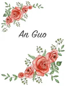 USED-An Guo: Personalized Notebook with Flowers and First Name - Floral Cover (Red Rose Blooms). College Ruled (Narrow Lined) Journ by Personalized Notebooks, Namester (Paperback)