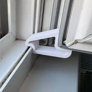 4 pieces of window and door barriers | Solid plastic anti-collision buffer strips and track locks set, used for balcony partitions, ventilation and privacy protection | Easy to install, suitable for terrace doors and essential items for bedrooms | Family