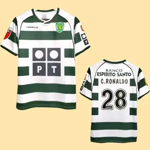 Retro reissue of Cristiano Ronaldo's Sporting Lisbon jersey from the 2002/2003 season.