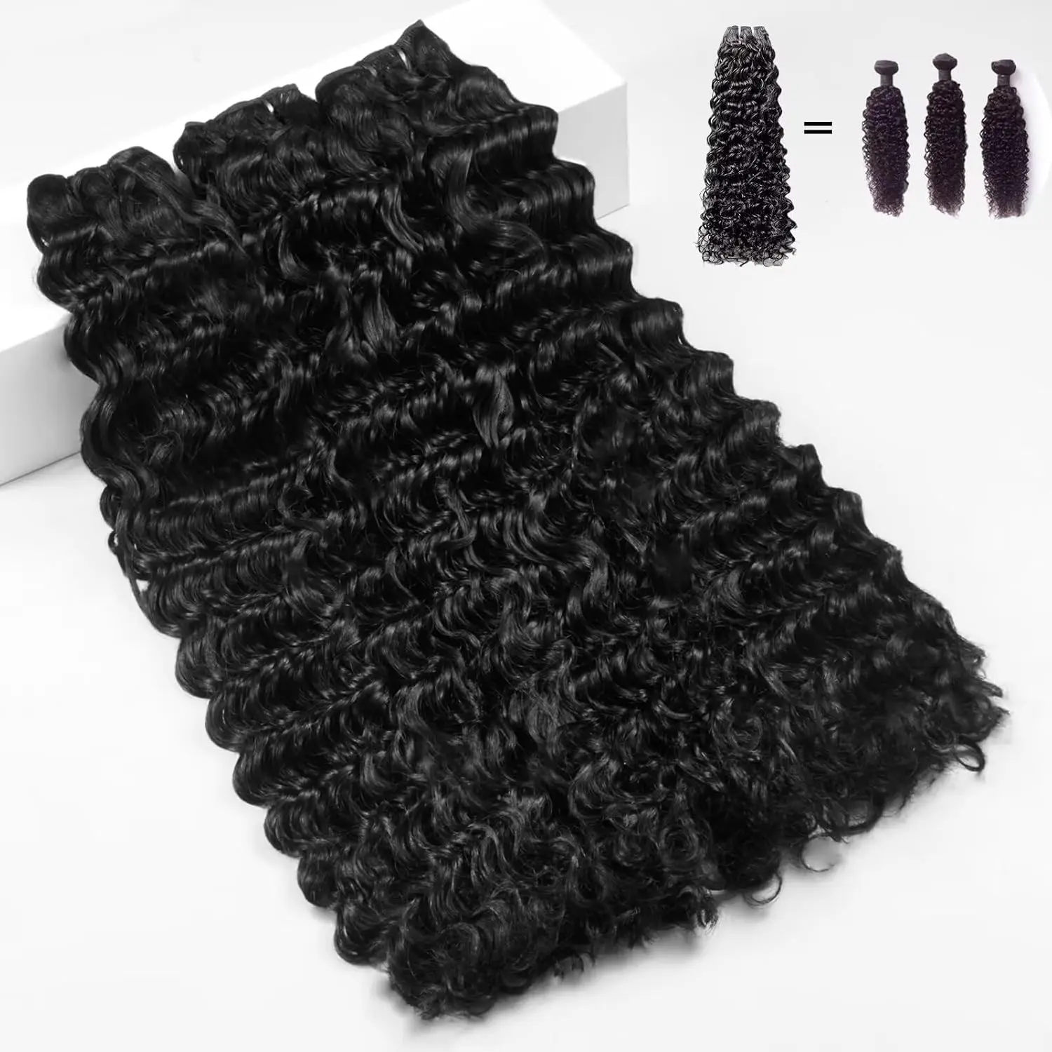 TRlIPPY 15A+ Softmax Raw Cambodian Human HairLoose Deep   Sew-InWeave Bundles - 3 Pieces, Natural Color, 3x LongerLifespan Than Regular Virgin HairBodyWave Straight burmese curly bundles