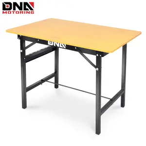Portable Folding Work Table with Measuring Tape and Angle Finder - Ideal for Garage, Home, DIY Woodworking
