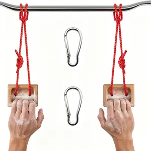 A Pair of Wooden Climbing Hangboards, Dual-Grip Pocket Training Blocks, Portable Fingerboards for Strengthening Finger Strength, Grip Power & Climbing Performance