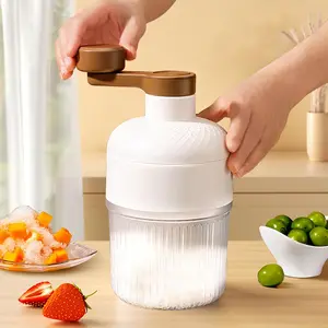 Manual Ice Crusher, Household Ice Shaver with Ice Box, Ice Shaver Machine for Home Kitchen, Kitchen Utensils, Bar Utensils