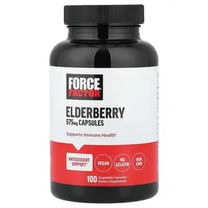 Force Factor Elderberry, 575 mg, 100 Vegetable Capsules