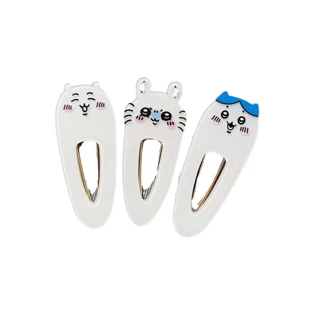 New Chiikawa Jiikawa Acrylic Hairpin Xiaoba Usachijiyi Flying Squirrel Chestnut Head Cute Cartoon Duckbill Clip Student Girl
