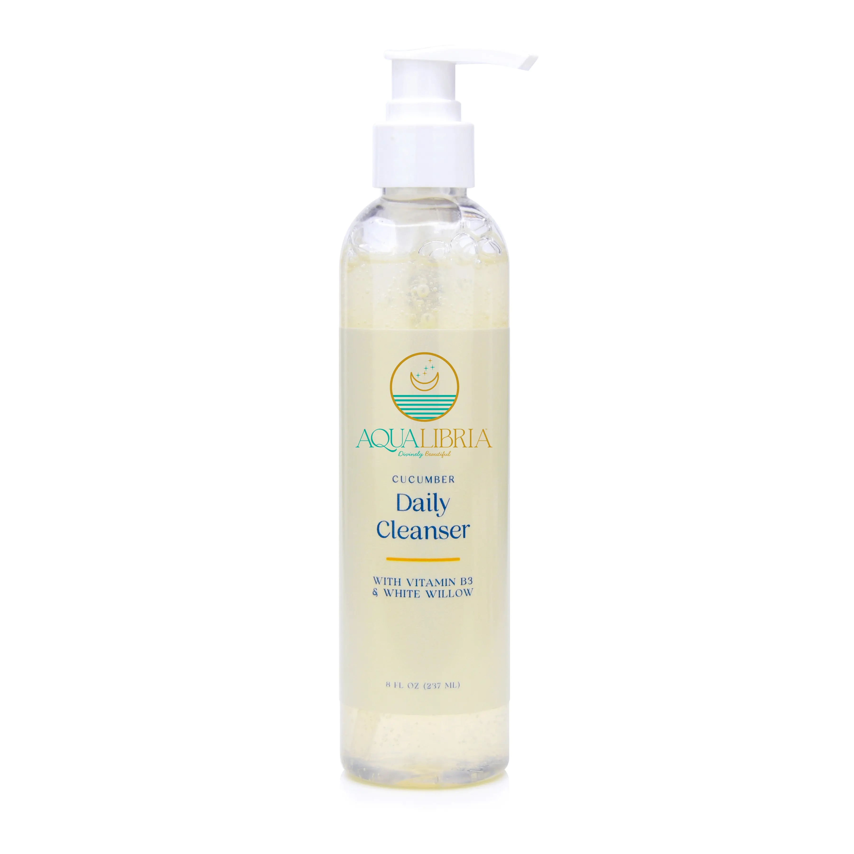 Cucumber Daily Cleanser 8 oz. Facial Wash with Vitamin B3 & White Willow for Hydrating, Soothing, and Gentle Cleansing