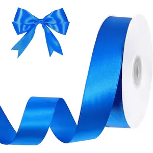 Royal Blue Ribbon 1 inch 50 Yards Blue Satin Ribbon for Graduate Bows Crafts  Wrapping Flower Bouquet Wedding Mother's Day Decorations
