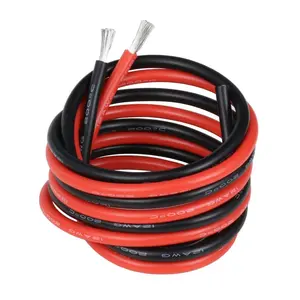 Red Black 12-14-16-18-20-22-24-26-28-30 AWG 16.4ft/5m Each Silicone Stranded Electrical Wire 22 Gauge Tinned Copper Insulated Cable Flexible Electric Hookup Wire Kit Heavy Wire, for DIY/Automotive/Home/Power Wiring Kit by