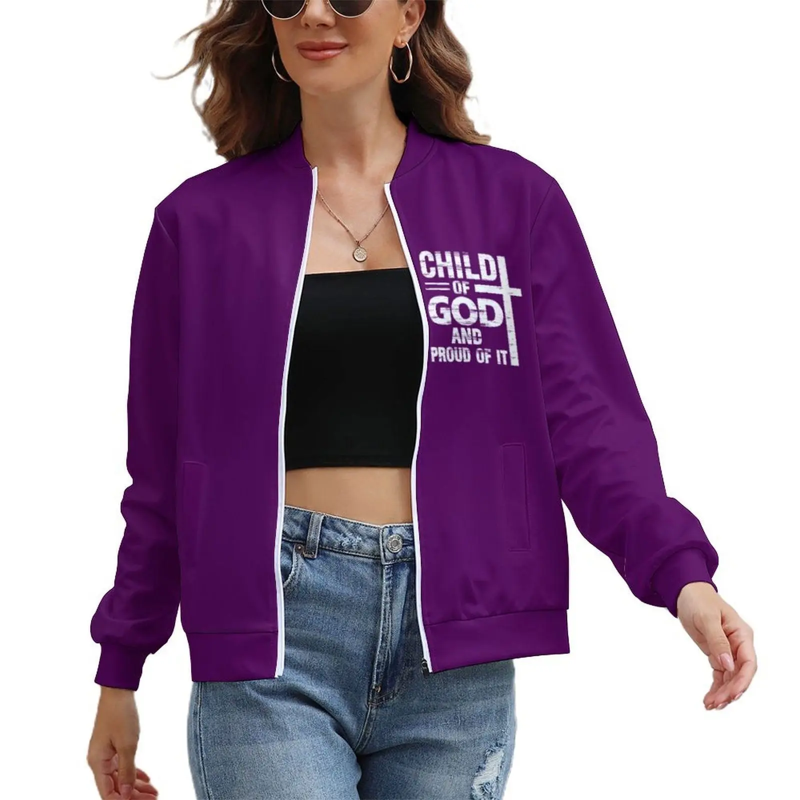 Child Of  And Proud Of It Christian Women's Zipper Jacket