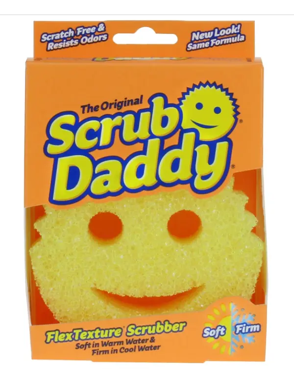 Scrub Daddy 2 pack Sponge Set, Colors, Scratch-Free Sponges for Dishes & Home, Odor Resistant Scrubbers, Soft in Warm Water Firm in Cool, Deep Cleaning, Dishwasher Safe, Multi-use Functional Ergonomic