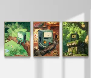 BMO Adventure Time Poster Set 3, Whimsical Cartoon Art Print( Unframed - Print Only )