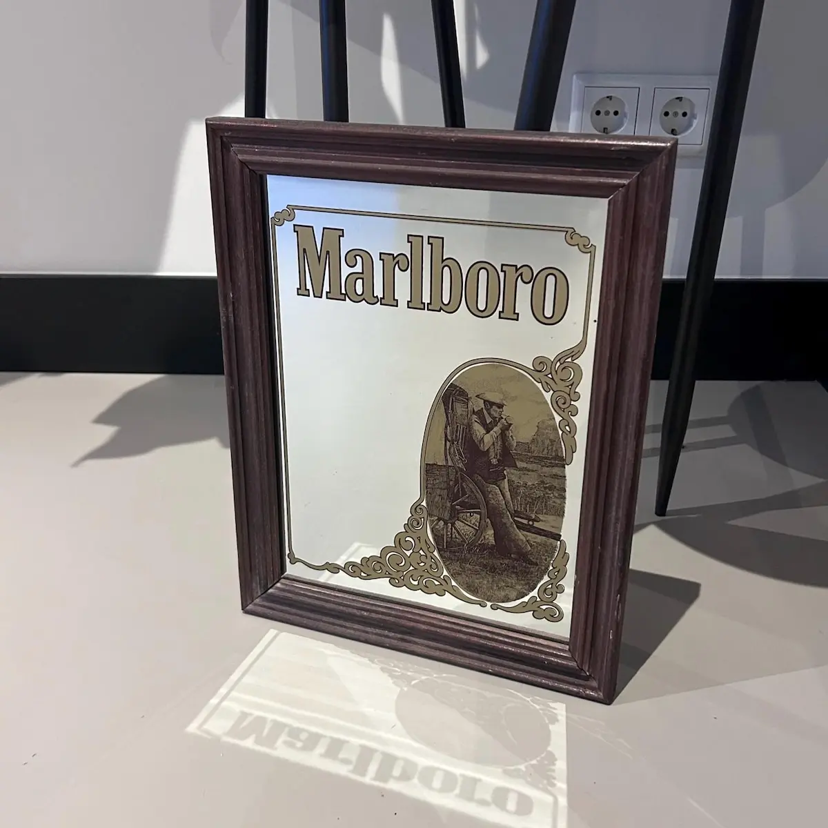 Vintage 1970s Marlboro Cigarettes Mirror
