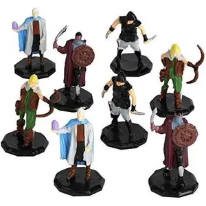 Monster- 8 Painted Fantasy Bandit Mini Figures- Hex-Sized Compatible w DND Dungeons and Dragons & Pathfinder and All RPG Tabletop Games - 1", 8 Pieces