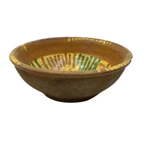 Antique Hungarian Folk Art Decorative Bowl