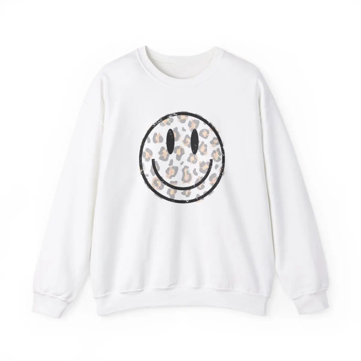 Leopard Smiley Face Unisex Crewneck Sweatshirt
