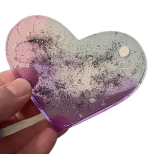 Uv resin pet cremation heart key chain