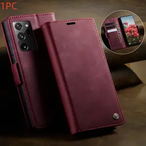 Magnetic Flip Cover for Galaxy Note20 Ultra, Includes Card Holder and Stand, Durable Tpu Shockproof Design, Protective Phone Case