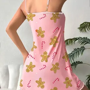Christmas Pink Night Gown for Women - Loungewear - Womenswear