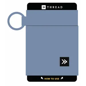 Thread Wallets Dusty Blue Elastic Wallet