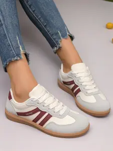 Women's Casual Tennis Shoes, Side Stripe Design, Multiple Colors Available, Comfortable Sports Shoes, tennis walking shoes, Perfect Gift Choice