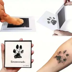 No-Touch Inkless Paw Print Kit - Perfect For Preserving Your Dog's Footprints, Inkless Pet Paw Print Pad, Ideal For Newborn Baby Handprint And Footprint Keepsake