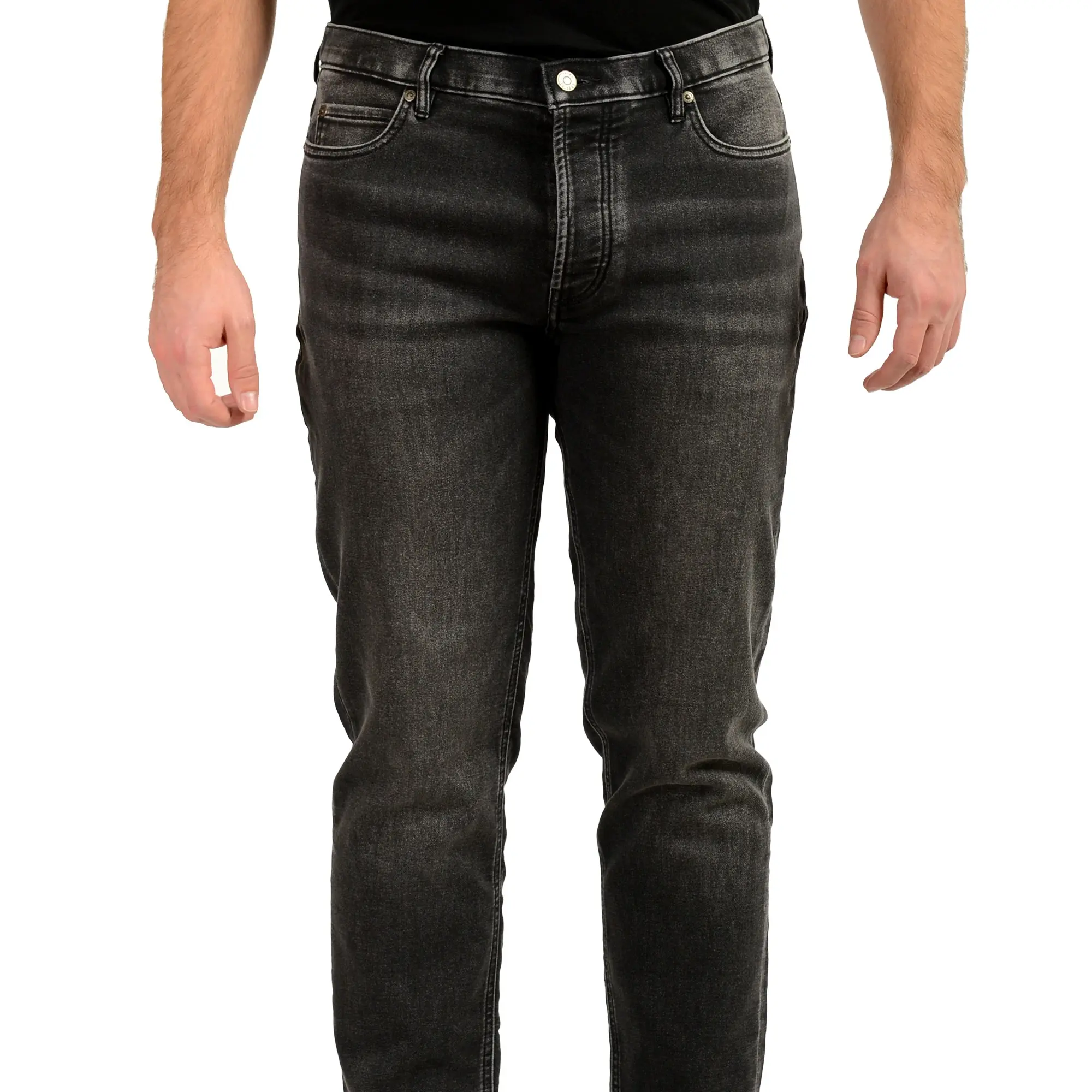 Hugo Boss Men's Slim Tapered Fit Gray Wash Straight Jeans US 32/32 IT 32/32